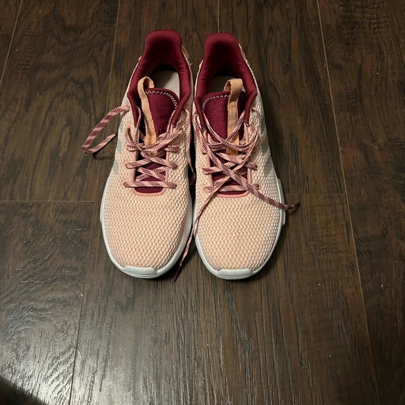 Adidas  Womens Size 8 1/2 Cloudfoam Racer. CG5786 Running Shoes Pink and Marron - Picture 4 of 5